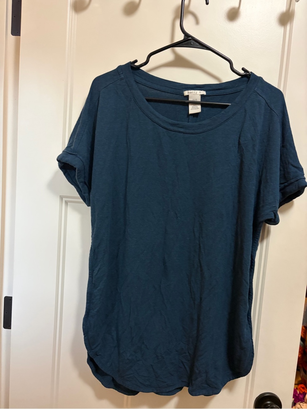 Madewell Deep Teal Short Sleeve Scoop Neck Tee